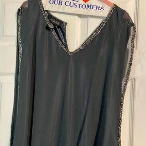 JKARA brand beaded knee length dress